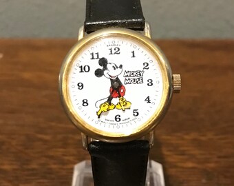Vintage Bradley Mickey Mouse Happy Birthday Watch Registered Edition Bradley Disney Wrist Watch Etsy UK