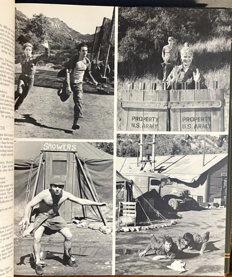 Op de afbeelding: Zwart-wit collage van filmsc&egrave;nes. De afbeeldingen tonen mensen in militaire kleding in buitenomgevingen. E&eacute;n sc&egrave;ne toont mensen die rennen, een andere mensen achter houten kisten met het opschrift "PROPERTY U.S. ARMY."