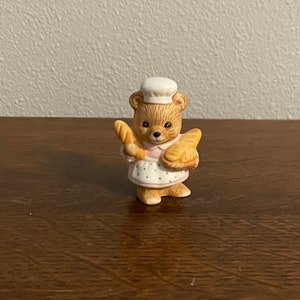 1980’s Homco Baker Bear Figurine- Vintage Ceramic Teddy Bear Figurine