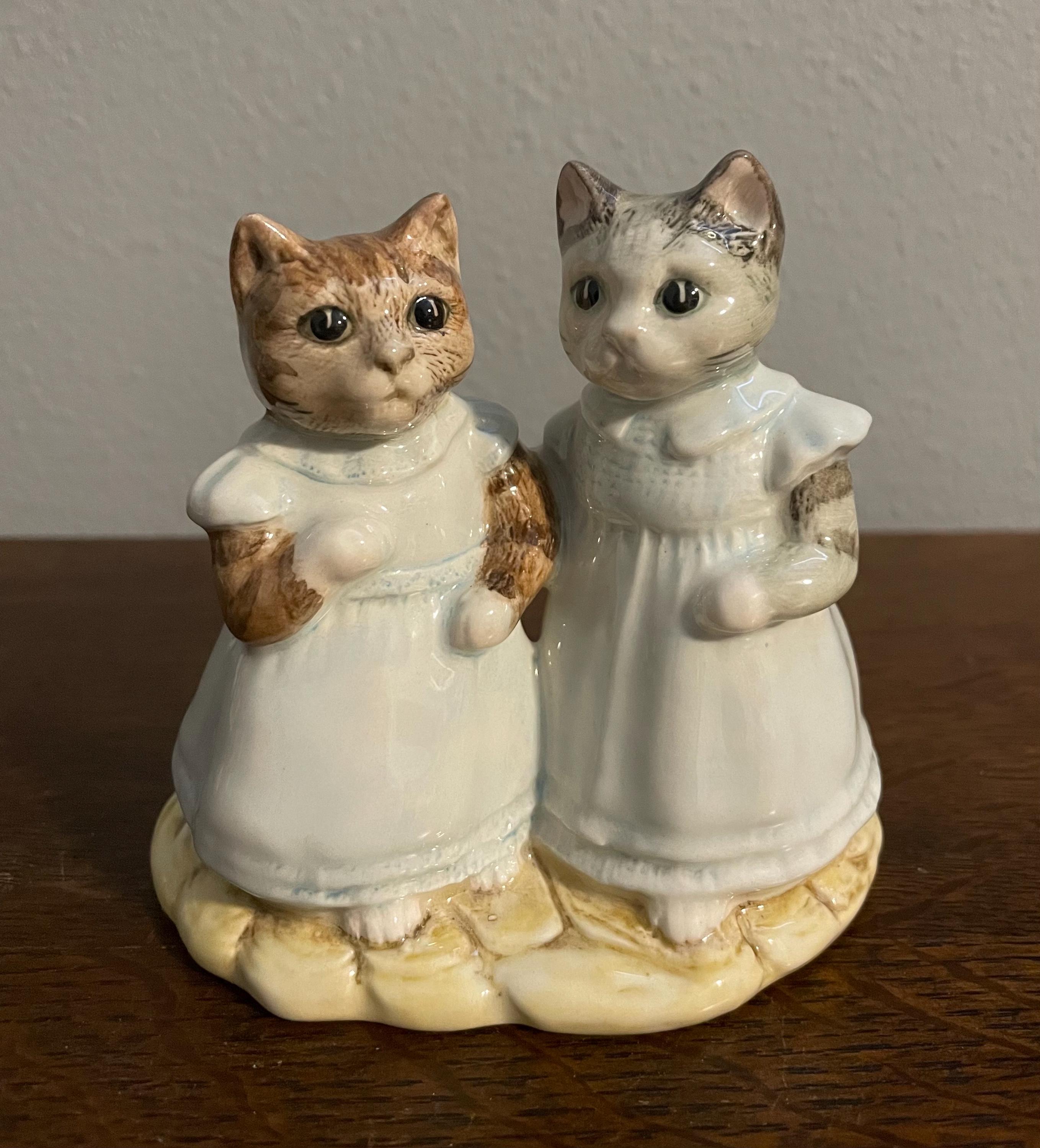 置物 mittens and moppet Mittens and Moppet- Beatrix Potter Figurine, Royal Albert, England
