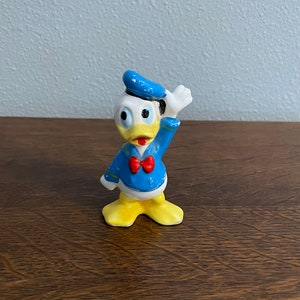 1970&#39;s Donald Duck Figurine- Vintage Donald Duck Figurine by Walt Disney Productions, Japan