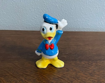 1970's Donald Duck Figurine- Vintage Donald Duck Figurine by Walt Disney Productions, Japan