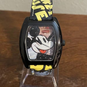 Disney Time Works Mickey Mouse Watch- Vintage Disney Mickey Cartoon Watch