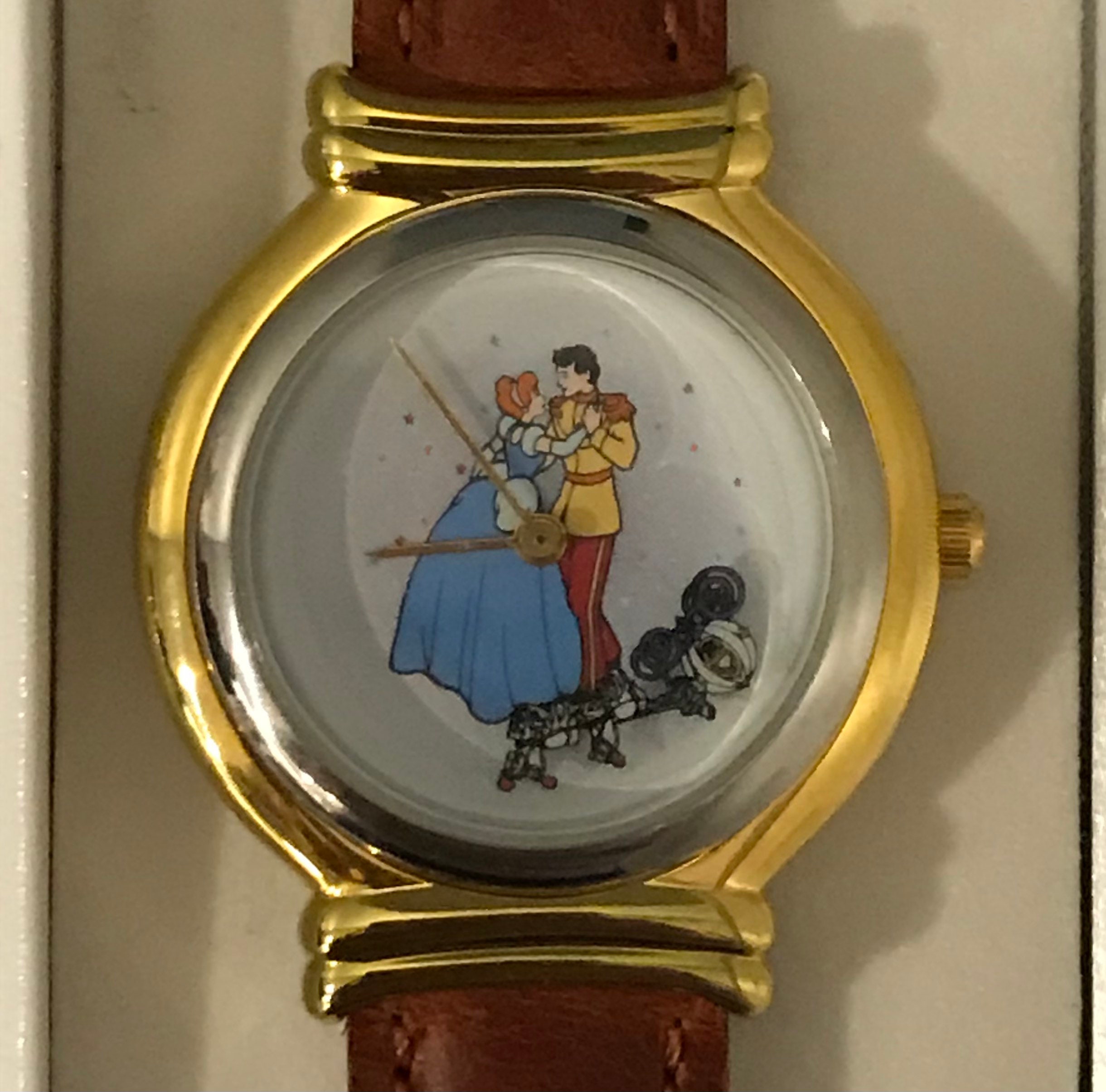 Jewellery Watches Wrist Watches Unisex Wrist Watches Vintage Unisex Cinderella and Prince Charming Watch 1990’s Limited Edition Disney Cast Exclusive Cinderella Watch 