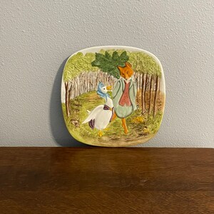 1979 Beswick First Edition Scenes From Beatrix Potter Plate- Vintage Foxy Whiskered Gentleman and  Jemima Puddleduck Decorative Plate