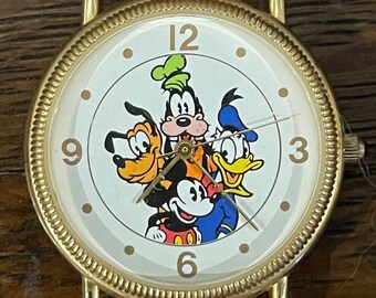 【Disney】ディズニータイムワークス　ミッキーマウス　腕時計 1990 年代のディズニー タイム ワークス ミッキー マウスと仲間