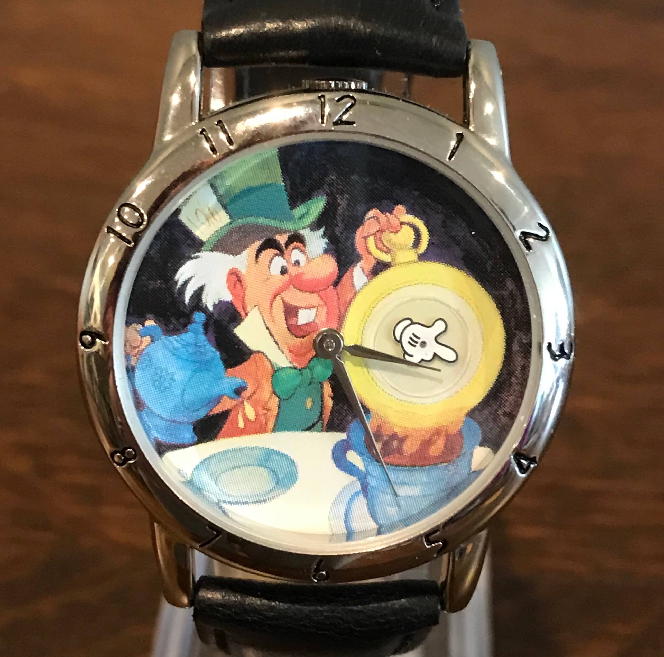 1990's Limited Edition Ward Kimball Signature Series Mad Hatter Watch- Vintage Unisex Disney Alice in Wonderland Watch in Wooden Box