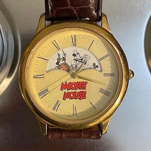 1990’s Mickey, Inc. Rotating Mickey Through the Years Watch- Vintage Disney Mickey Mouse Watch
