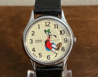 1980&#39;s Lorus Glow in the Dark Backwards Goofy Watch- Vintage Unisex Backward Goofy Wristwatch