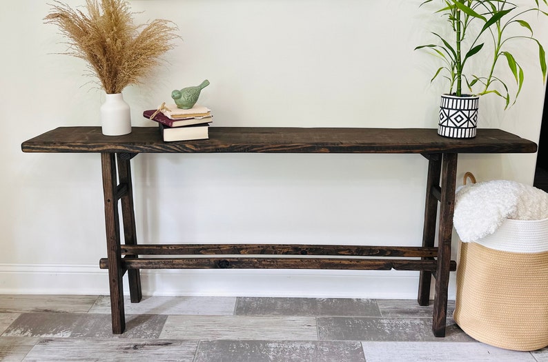 Rustic Wood Console Table: Entryway Sofa Accent Table - Etsy