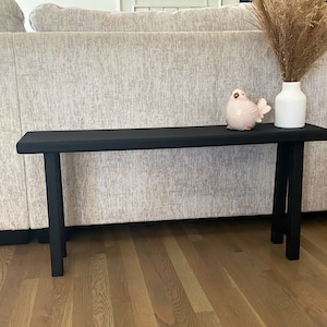 Handmade Entryway Bench: Black Farmhouse Decor