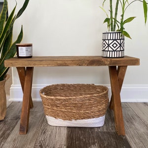 Solid Wood Entryway Bench