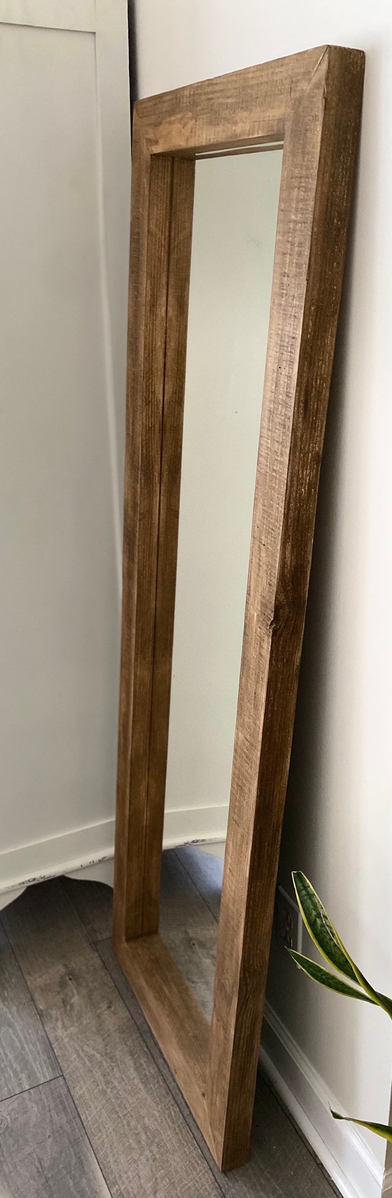 Full Length Mirror Natural Wood Mirror farmhouse Mirror Etsy