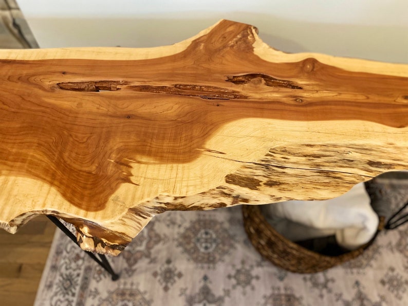 Live Edge Cedar Table Console Table Sofa Table Accent Etsy