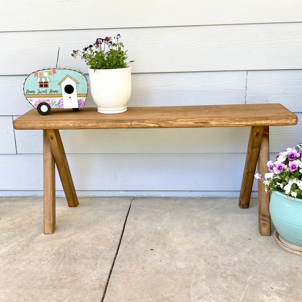 Handmade Barn Wood Skinny Bench | Rustic Bench | Entryway Furniture | Farmhouse | Porch Bench | Accent Table | Spring Decor | Home Decor