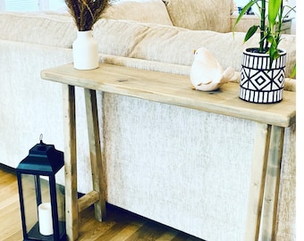 Sofa Table | Console Table | Barn Wood Look | Farmhouse Table | Accent Table | Skinny Table | Entryway Table | Weathered Oak Stain | Custom