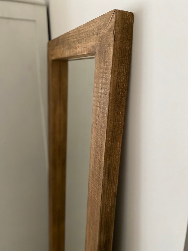 Full Length Mirror Natural Wood Mirror farmhouse Mirror Etsy
