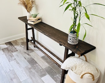 Rustic Wood Console Table: Entryway Sofa Accent Table