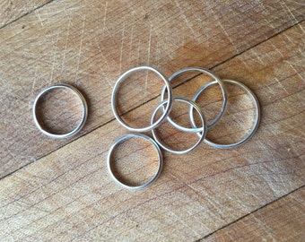 Midis/Stackers Solid Sterling Silver Band