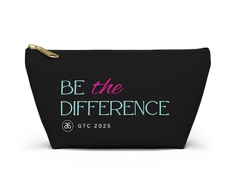 Arbonne GTC 2025 Accessory Pouch, Be the Difference, Makeup Bag, Travel Organizer, Gift for Her, Black Clutch, DM for CUSTOM Changes
