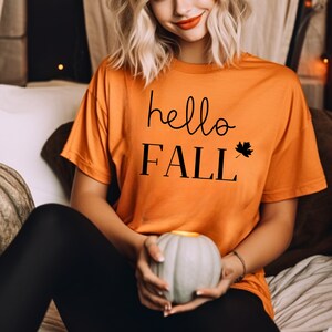 T-shirt Hello Fall : T-shirt automne unisexe