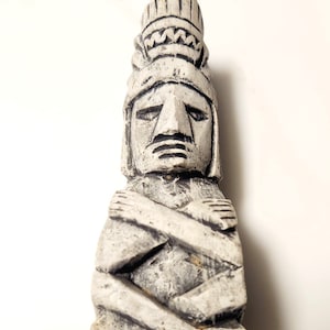 RARE 5" ruines mayas antique sculpture en pierre maya aztèque figure