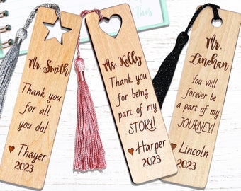 Teacher Bookmark Personalized | End of year Teacher Gift | Back to School Gift | Teacher appreciation | Thank you