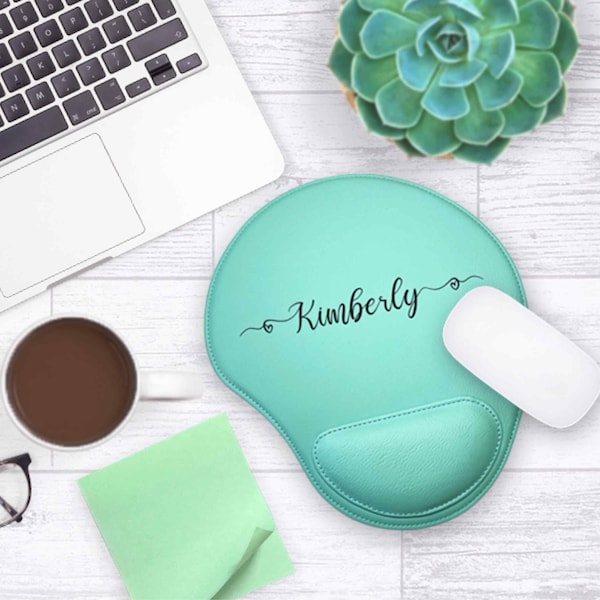 Personalized Mouse Pad With Wrist Rest Etsy