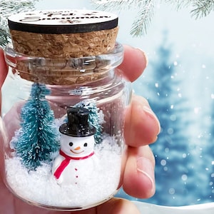 Pet Snowman in a Bottle | Personalized Christmas Party Favors