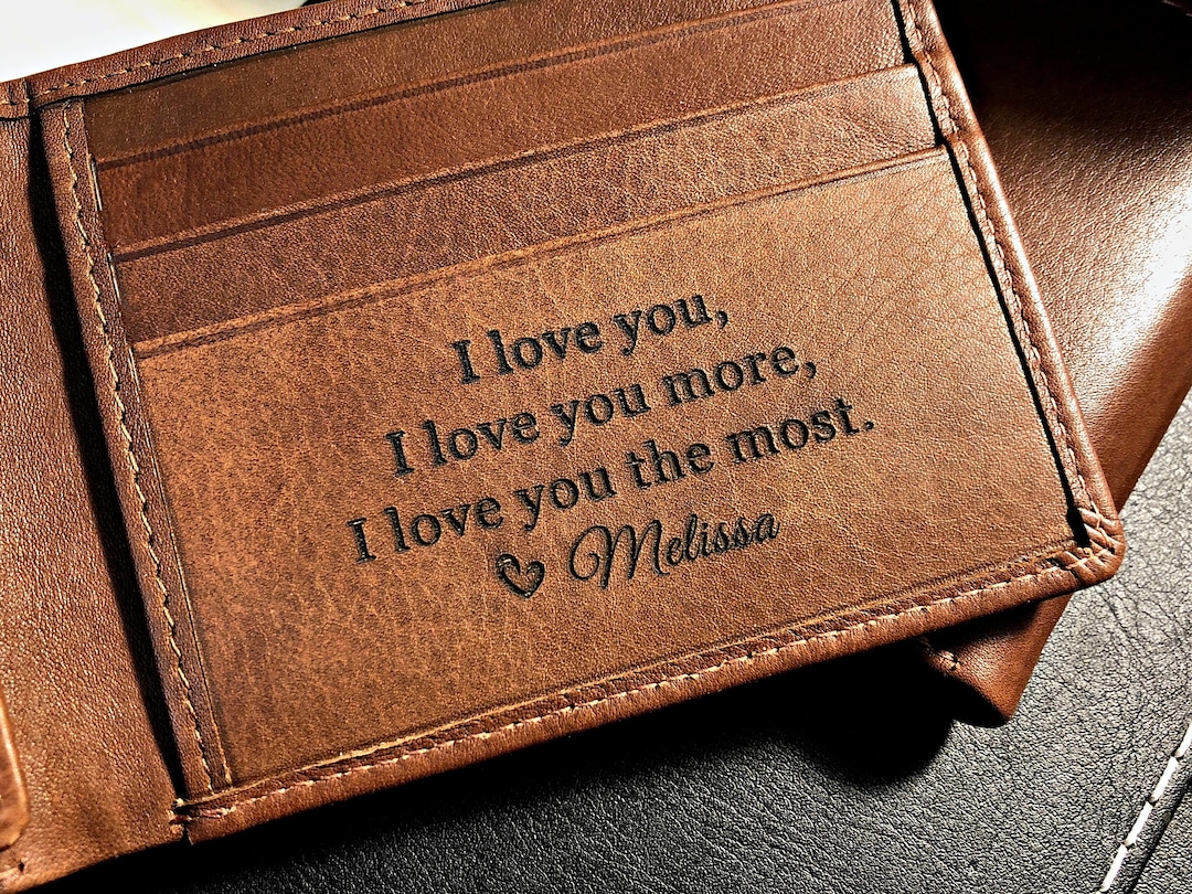 Personalized Men's Wallet Custom Engraved Wallet Personalized Gift for