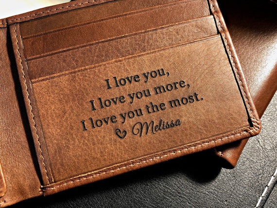 Cartera personalizada para hombres cartera grabada personalizada regalo personalizado para papa regalo del dia del padre monograma Toffee 7751 Etsy Espana