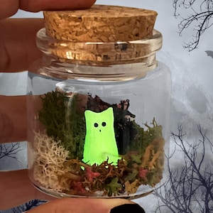 Pet Dog or Cat Ghost in a Bottle - Glows in the Dark | Personalized Halloween Party Favors