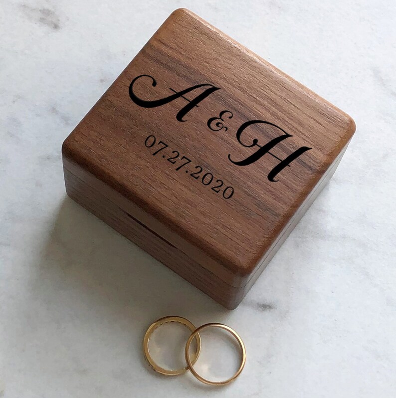 Ring Bearer Box for Wedding Ceremony Custom Wooden Ring Box Etsy