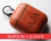 AirPods Case with Keychain, Personalized AirPods Leather Case Cover, Engraved AirPods Case * 