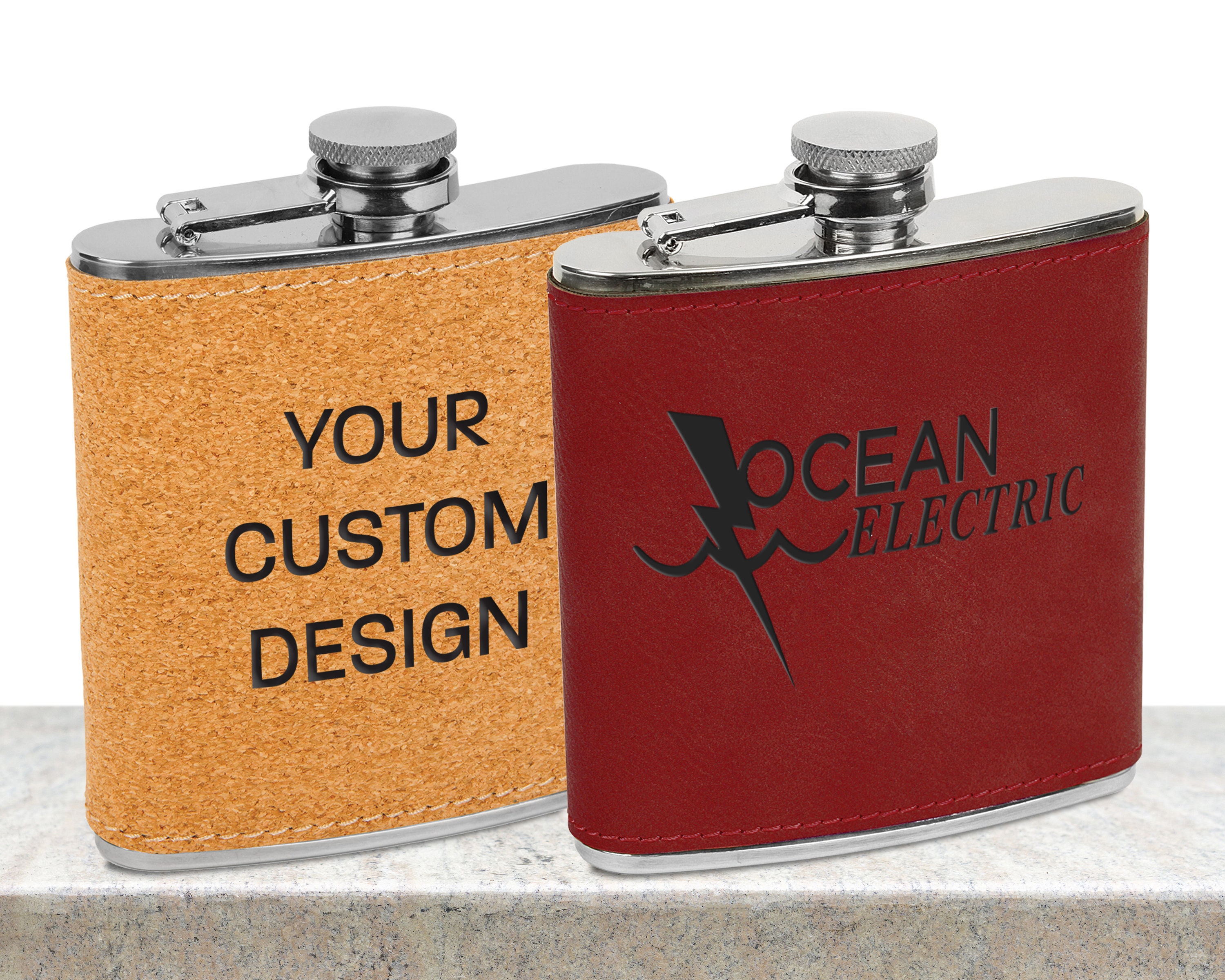 Personalized engraved flasks with monogrammed designs or Etsy