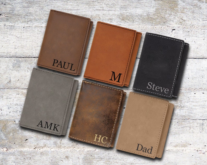 Personalized Mens Wallet Trifold Mens Wallets Rifold Etsy