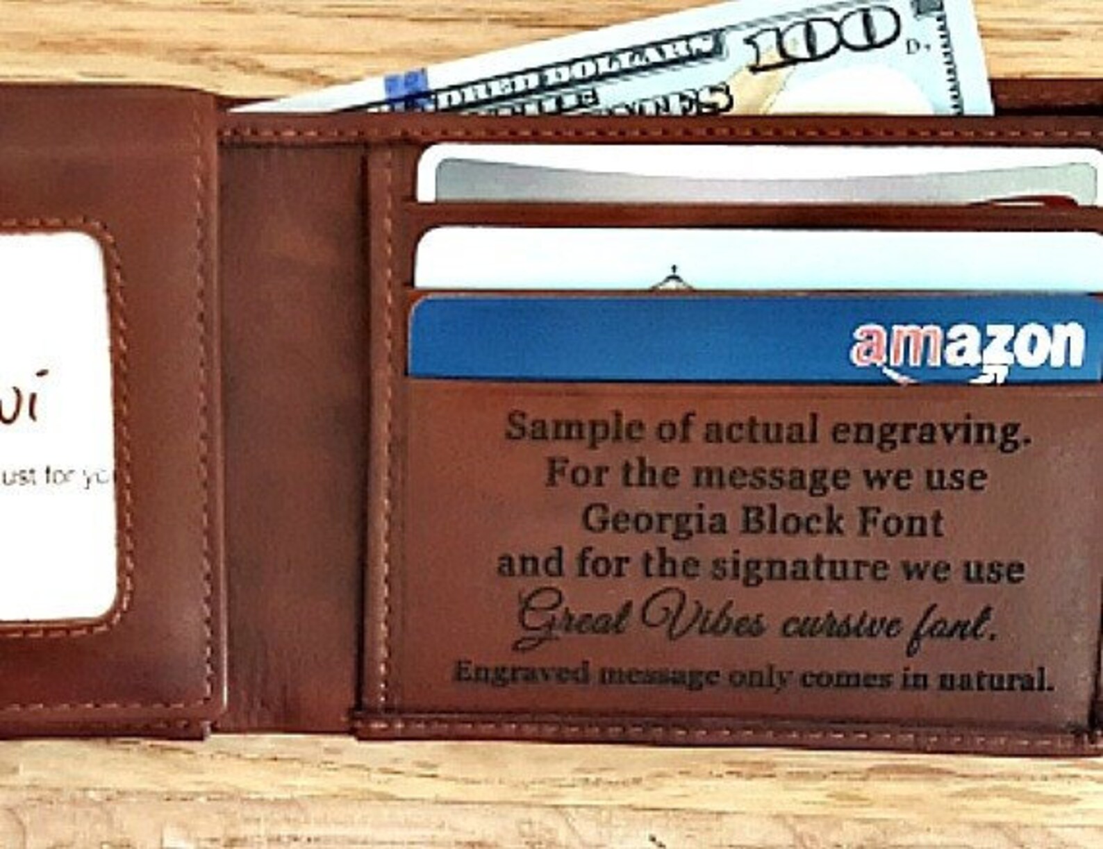 Mens wallet with name mens wallet with initials mens wallet Etsy