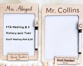 Dry Erase Board with Marker, Personalized Teacher Appreciation Gifts