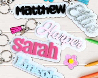 Backpack Name Tag | Personalized Diaper Bag Tag | Lunch Box Tag | Keychain