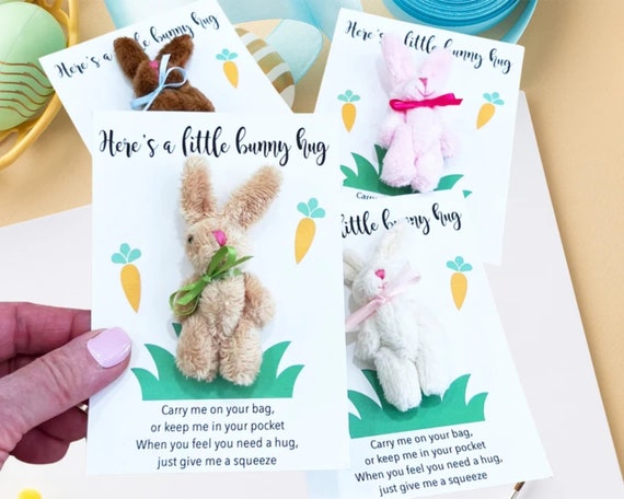 Easter Basket Stuffers for Boys and Girls Cuddly Bunny Pocket Hug