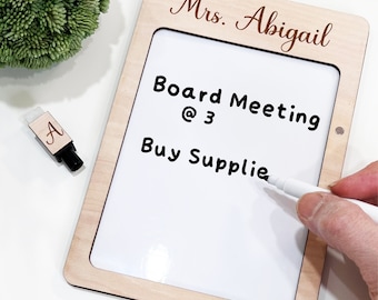 Custom Dry Erase Board with Marker, Personalized Teacher Appreciation Gifts