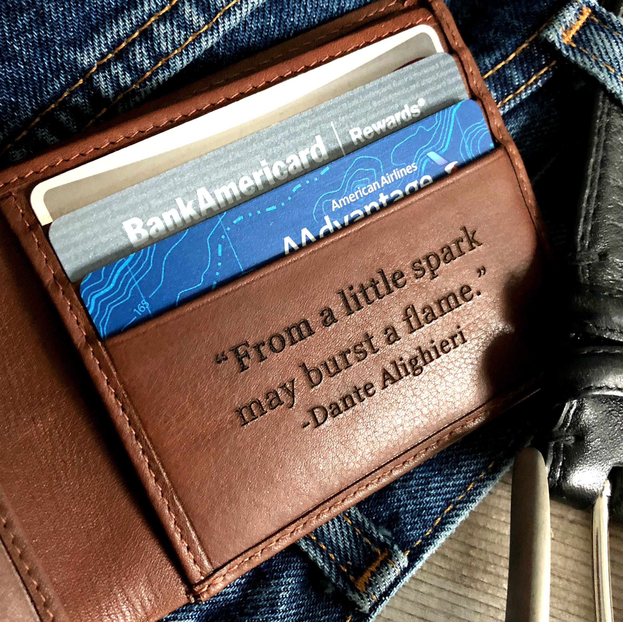 Personalized mens gift PersonalizedRFID wallet