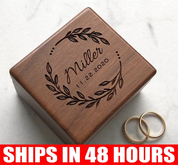 Custom Wedding Ring Box Wood Ring Box Engagement Ring Box Etsy