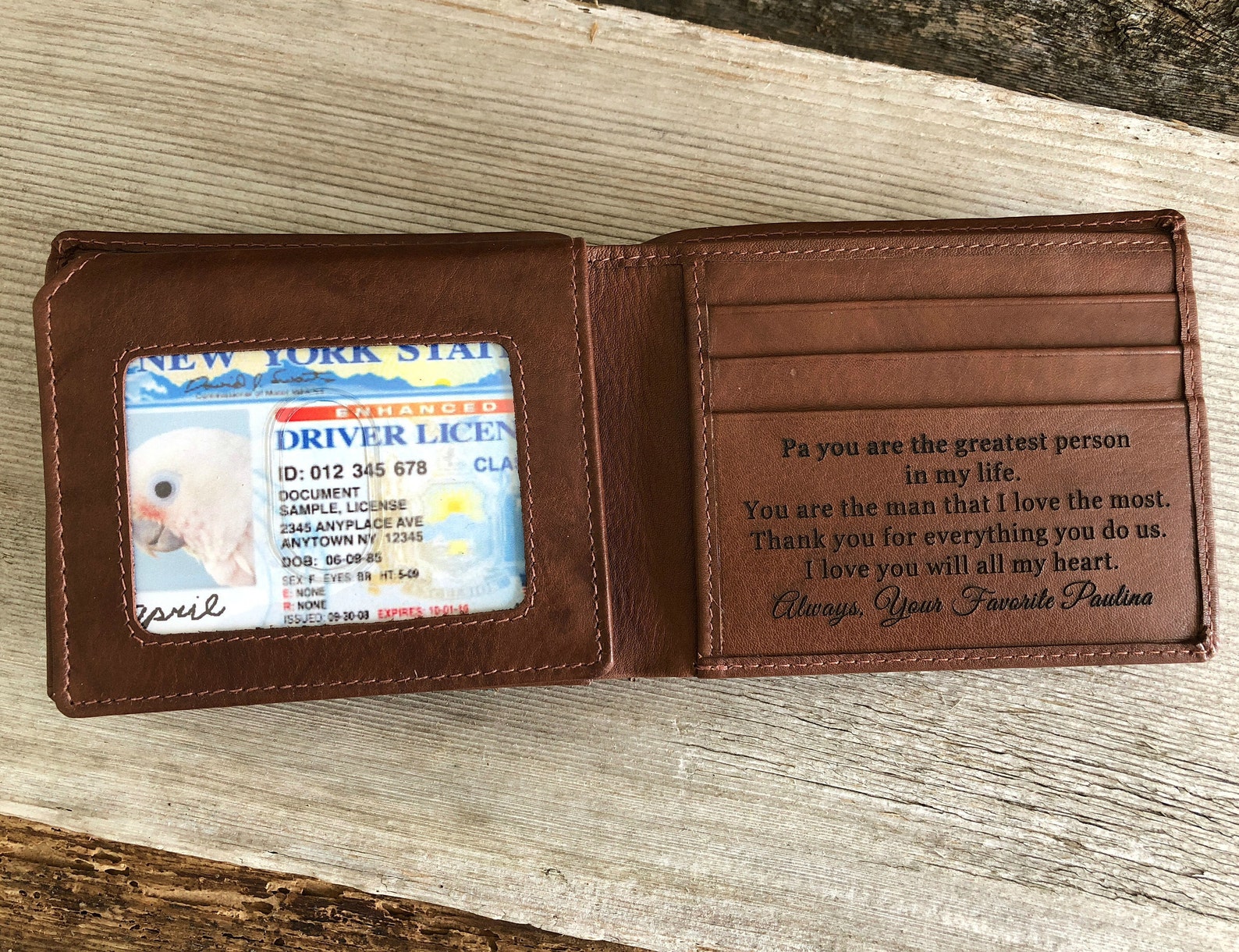 Personalized Men's Wallet Custom Engraved Wallet Etsy