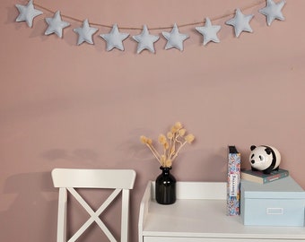 Gift Garland, Baby room decor, Star Garland Nursery, Nursery Decoration Kids Room, Baby Shower Room Decor, Blue star garland