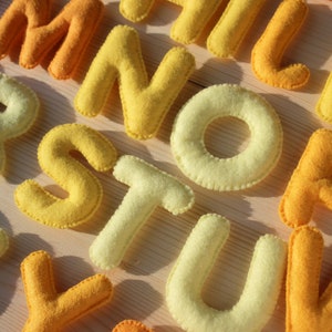 Felt letters, felt alphabet, preschool alphabet, learning alphabet, stuffed letters, felt english alphabet, educational, montessori ABC