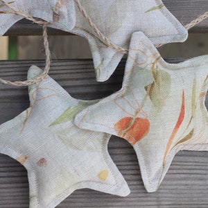 Linen Star Garland, Wall Hanging Decor, Star Garland Nursery, Nursery Decoration Kids Room, Baby Shower Room Decor, Boho star garland