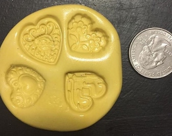 4pc.Valentines Heart Mold Set