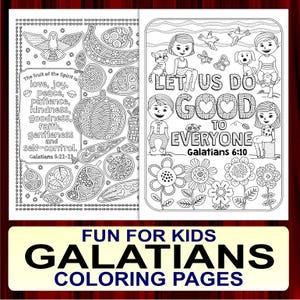 Fruit of the Spirit Coloring Pages: Bible Verse Art (PDF & JPEG Files