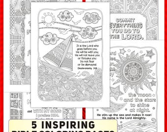 Bible Verse Coloring Pages: Meditative Scripture Art (PDF & JPEG Downloads)